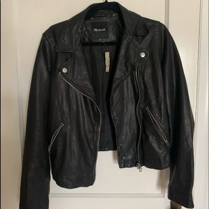 NWT Madewell Washed Leather Moto Jacket
